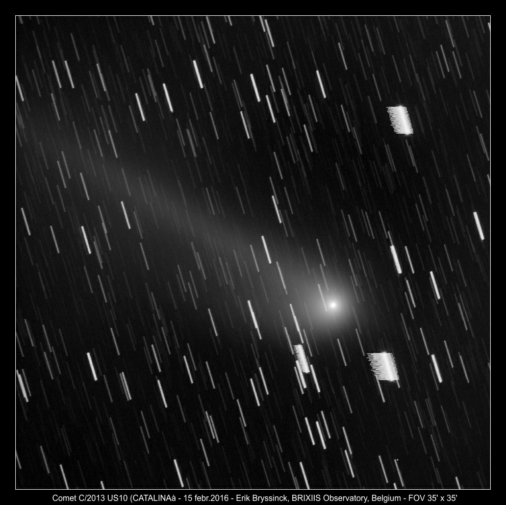 image comet C/2013 US10 (CATALINA) by Erik Bryssinck of BRIXIIS Observatory on 15 febr.2016