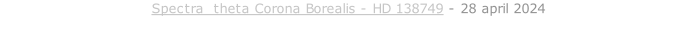 Spectra  theta Corona Borealis - HD 138749 - 28 april 2024